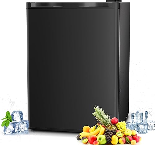Antarctic Star Mini refrigerador compacto con congelador, 2.6 pies cúbicos. Estantes extraíbles ajustables de una sola puerta para