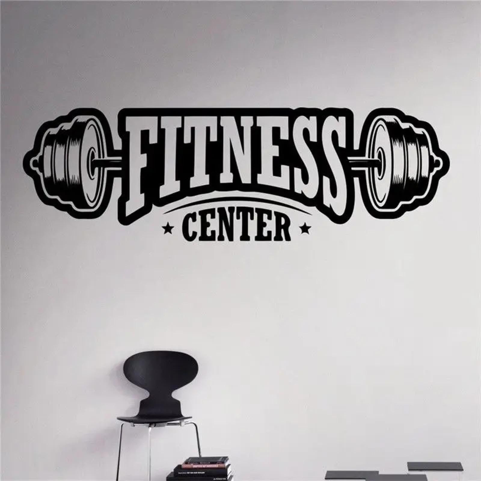 WEIMEIJIE Fitness Center Weightlifting wall Stickers, Sports Gym Decoration Vinyl Studio Club Art Stickers