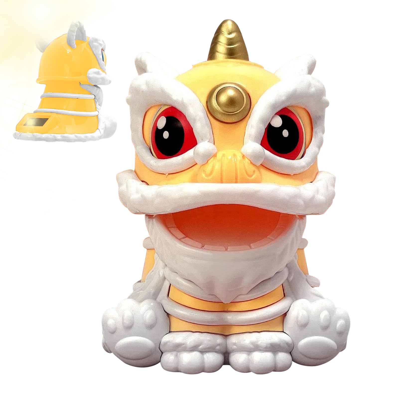 Amazon.com: BeNsil Solar Lion Dance Decoration, Solar Lion Dance