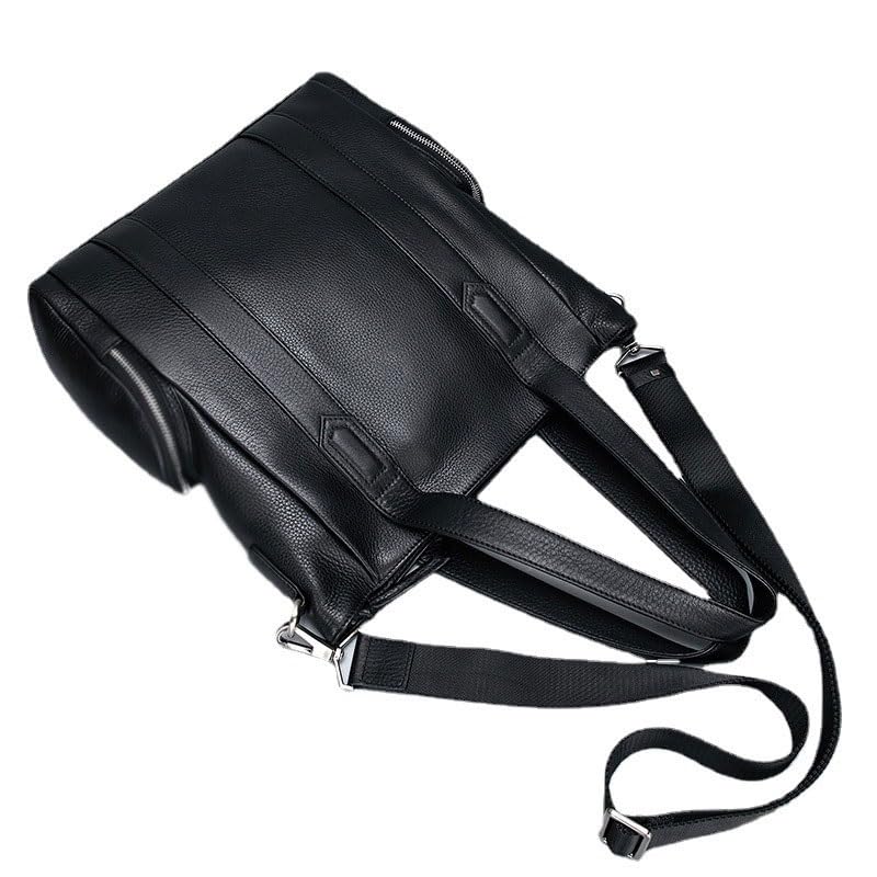 JSEIAJB Top Layer Cowhide Leather Briefcase