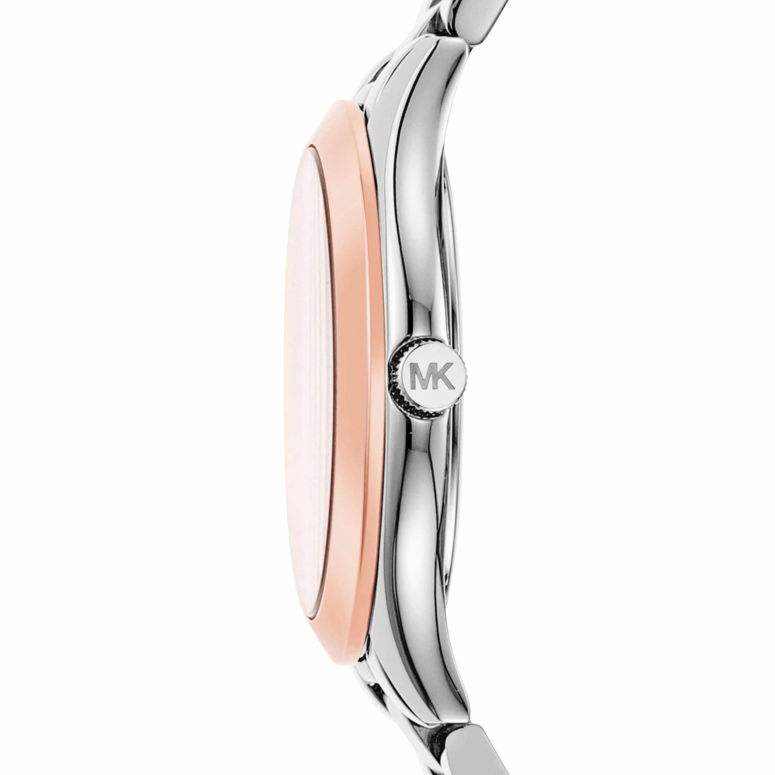 Michael Kors Reloj Slim Runway para Mujer, 33mm Movimiento de Cuarzo a Tres Agujas con Correa de Acero Inoxidable