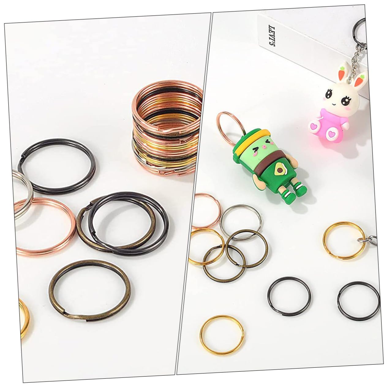 OSALADI Portachiavi Metallici Da Rotondi Per Chiavi Accessori Fai Da Te Per Creazioni Artigianali E Progetti Creativi