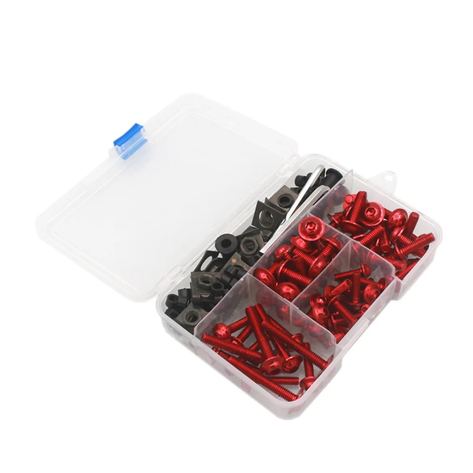 Compatibile con Aprilia per Rs125 per Sr50 per Rsv4 Kit Bulloni Carena Moto Carrozzeria Viti Dado Kit Viti Moto Viti Assortimento Set(Red)