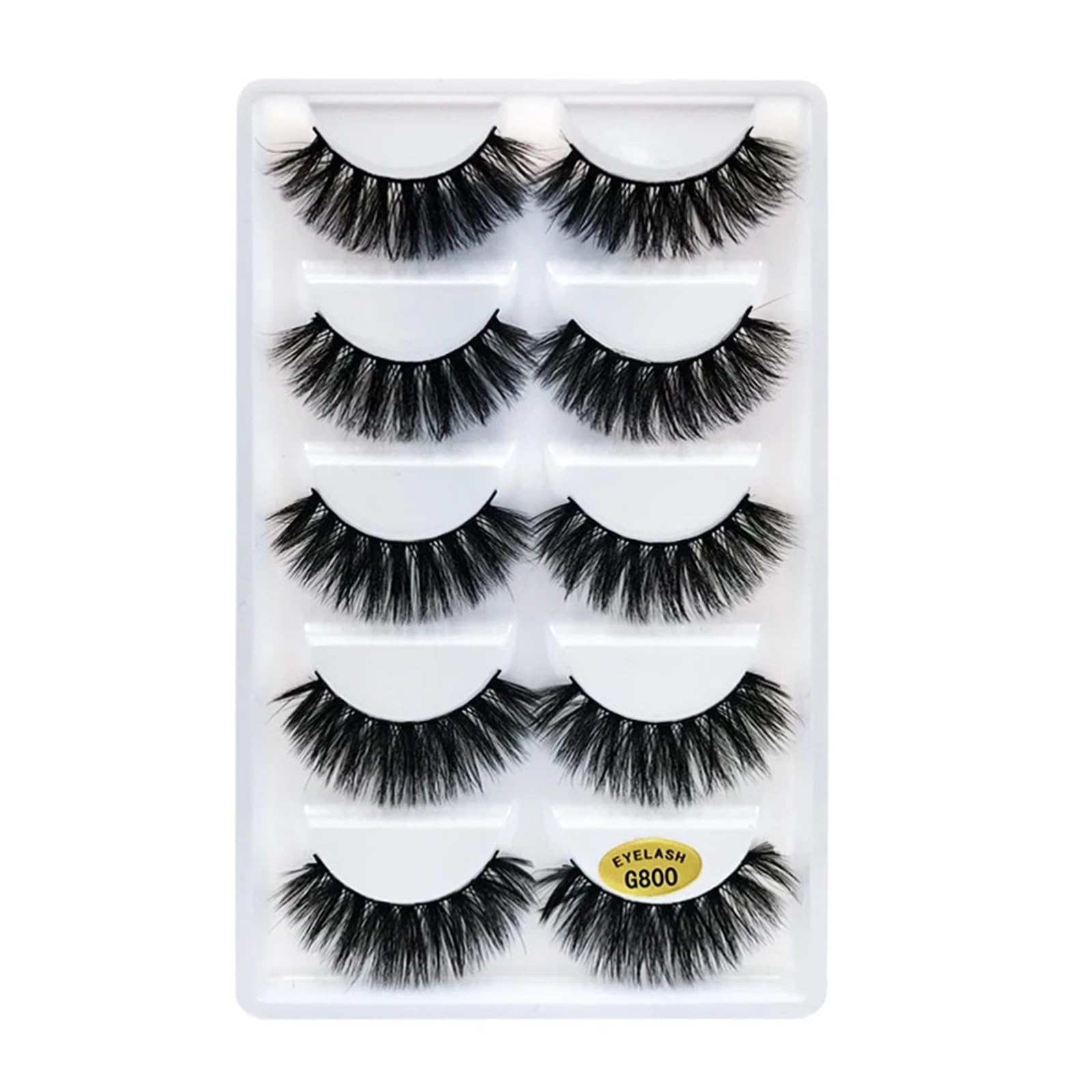 UAMOU Rzęsy 10/20/50/100 pudełek naturalne rzęsy z norek 3D Faux Cils Cilios puszyste sztuczne rzęsy delikatne grube rzęsy Cheerfully (Color : G807, Size : 50 boxes)