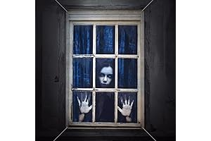 Halloween Window Decorations, White Eyes Ghost Halloween Window Silhouette