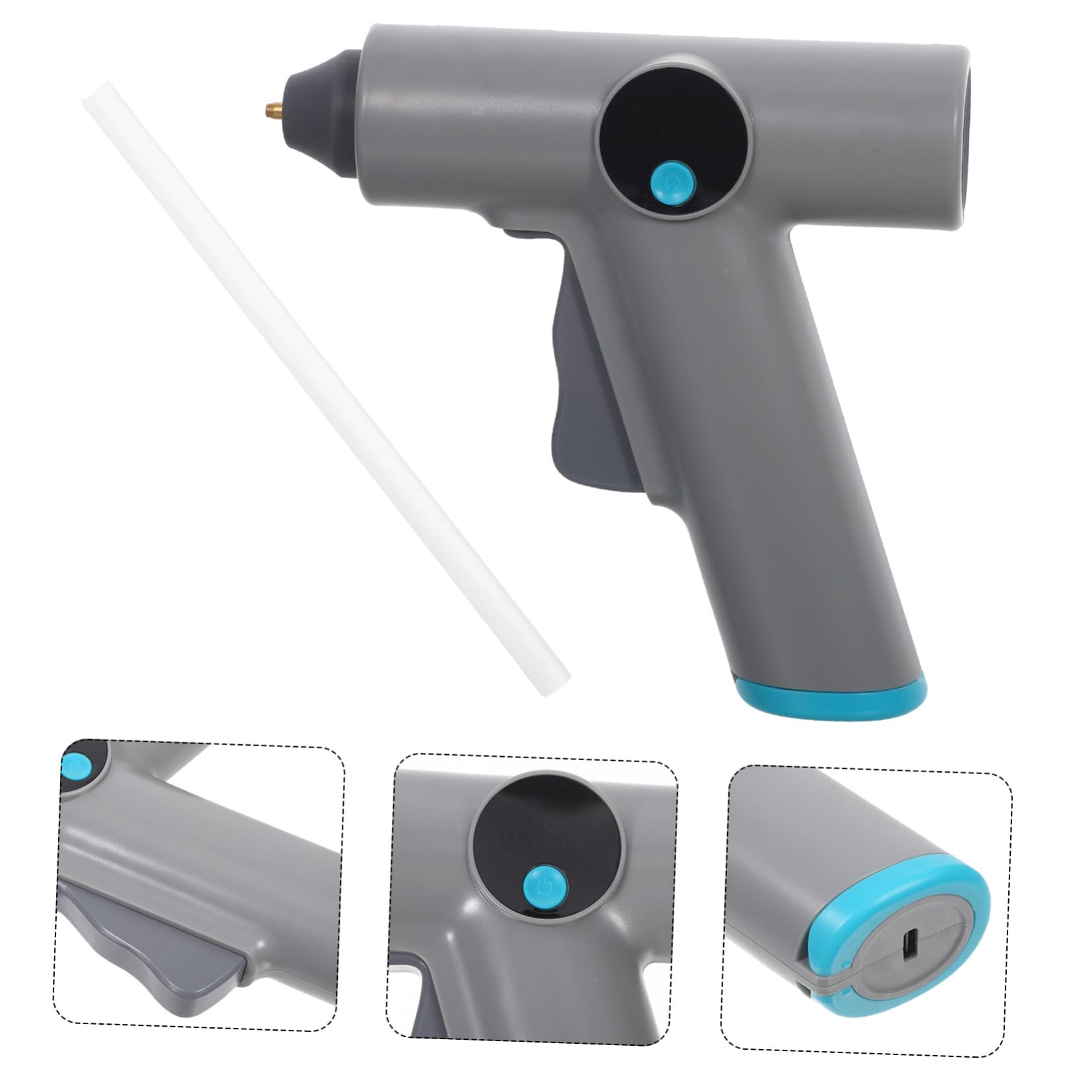 ULTECHNOVO Pistolet à Colle Thermofusible sans Fil avec Bâtons de Colle Contrôle Numérique Température Batterie Rechargeable pour Loisirs Créatifs et Réparations