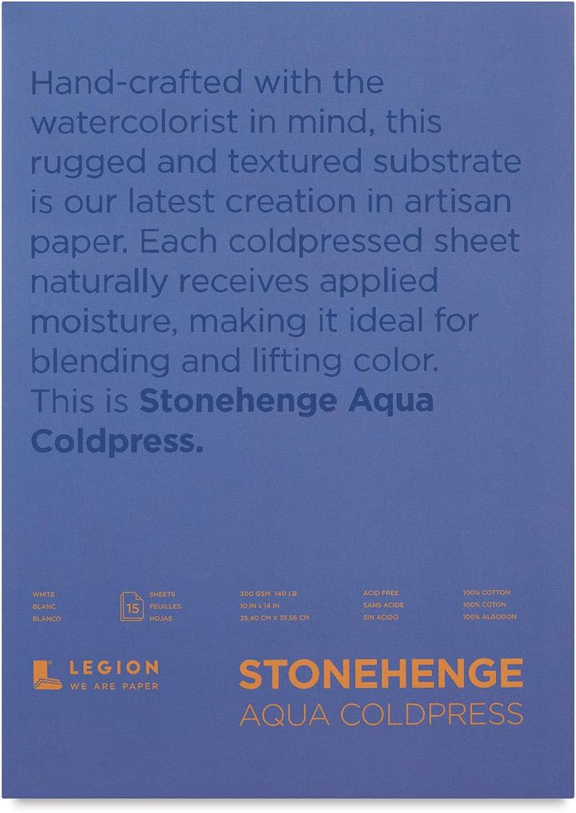 Yupo Paper Stonehenge Aqua Block Hotpress Pad 10"X10" 15 Sheets/Pkg-White 140lb