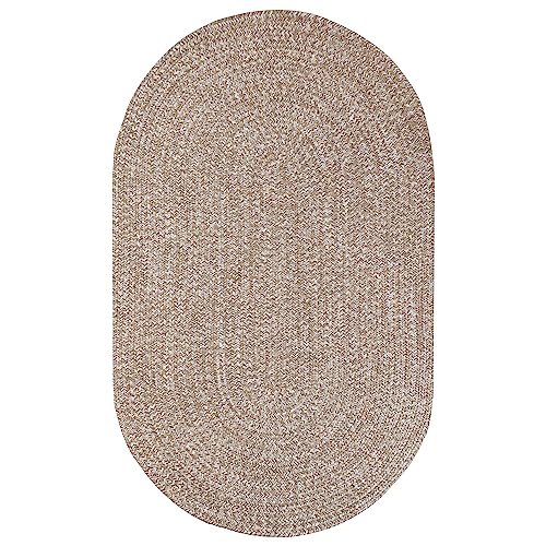 Superior Reversible Braided Indoor/Outdoor Area Rug, 3' X 5', Latte-White #TOP1