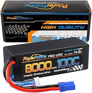 Powerhobby 4s 8000MAH 100C 14.8V Lipo Battery w EC5 Plug Hard Case : Fits Arrma Kraton 8S / Losi DBXL-E