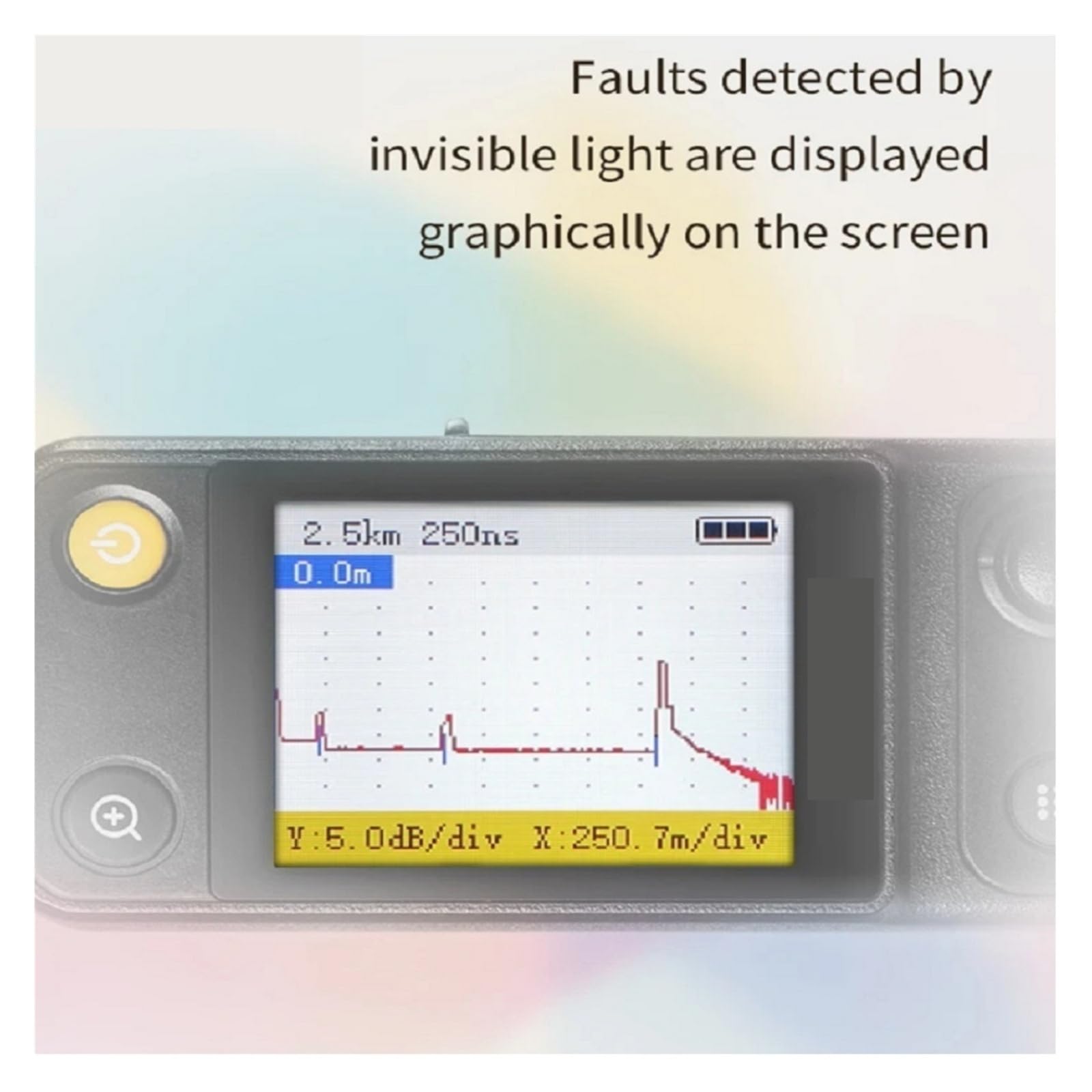 Détecteur De Défauts Optiques Avec Écran LCD, Mini Localisateur Visuel De Défauts OTDR, Testeur De Point D'arrêt De Fiber Optique À 20KM Erreur faible