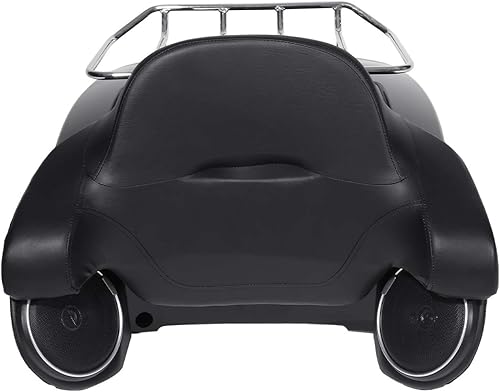 Miniatura 3 de XFMT Respaldo para baúl King de 13.7" con altavoz trasero y luz LED de freno, giro y cola para Harley 2014-2025 Road King, Road Glide, Street Glide