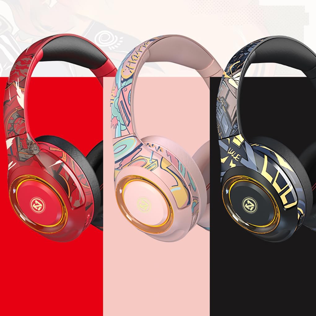 Juego de Auriculares Bluetooth Compatible con Auriculares,Rojo