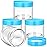 Patelai 4 Pieces Round Wide-mouth Leak Proof Plastic Container Jars with Lids for Travel Storage Makeup Beauty Products Face Creams Oils Salves Ointments DIY Making(6 Ounce,Blue)