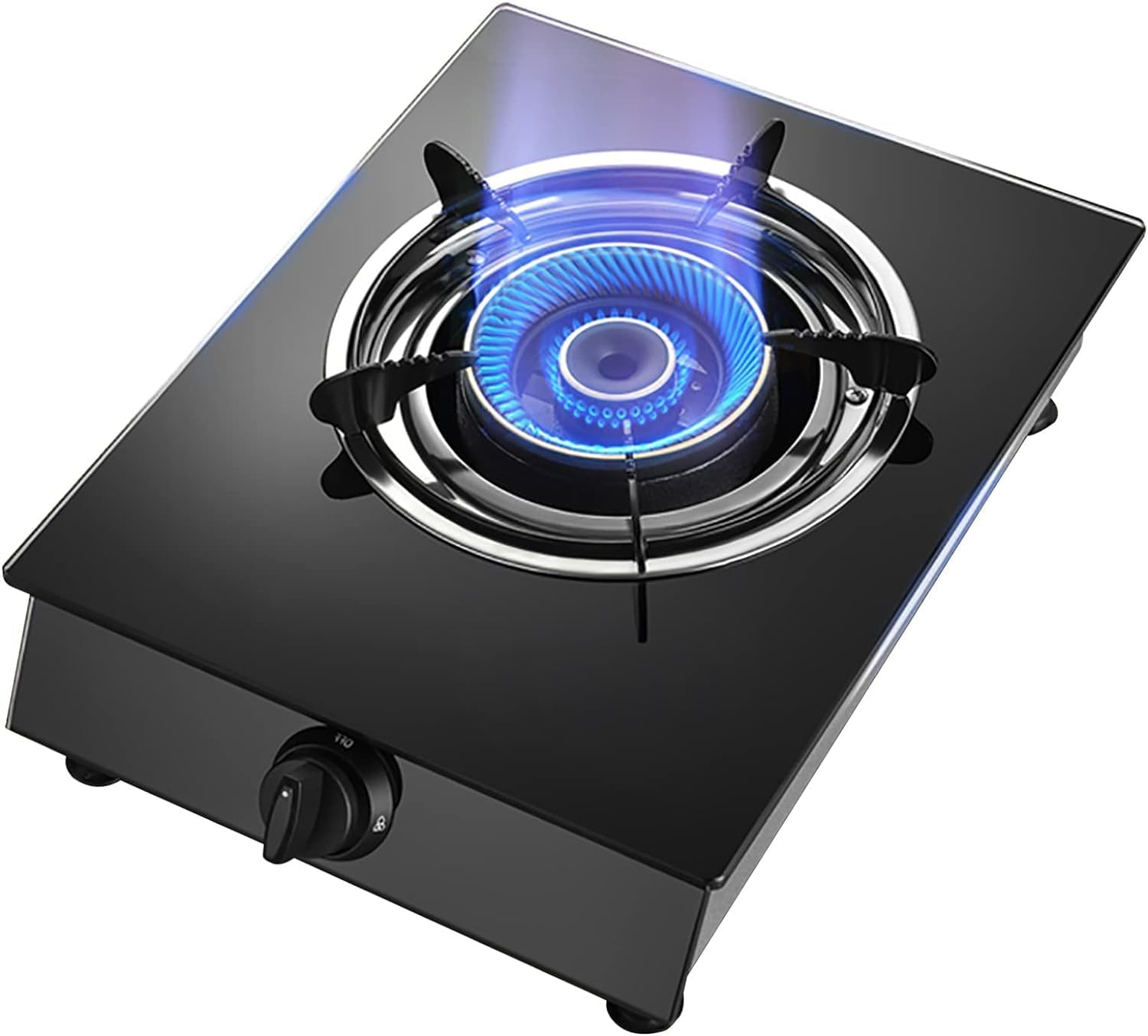 Countertop Gas Stove Tempered Glass Desktop Gas Hob 1 Burner Home Kitchen Apartments Outdoor Camping Stoves