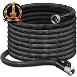 InGarden 100ft Expandable Garden Hose - Lightweight Kink Free Flexible Water Hose with Double Latex Core, 3/4
