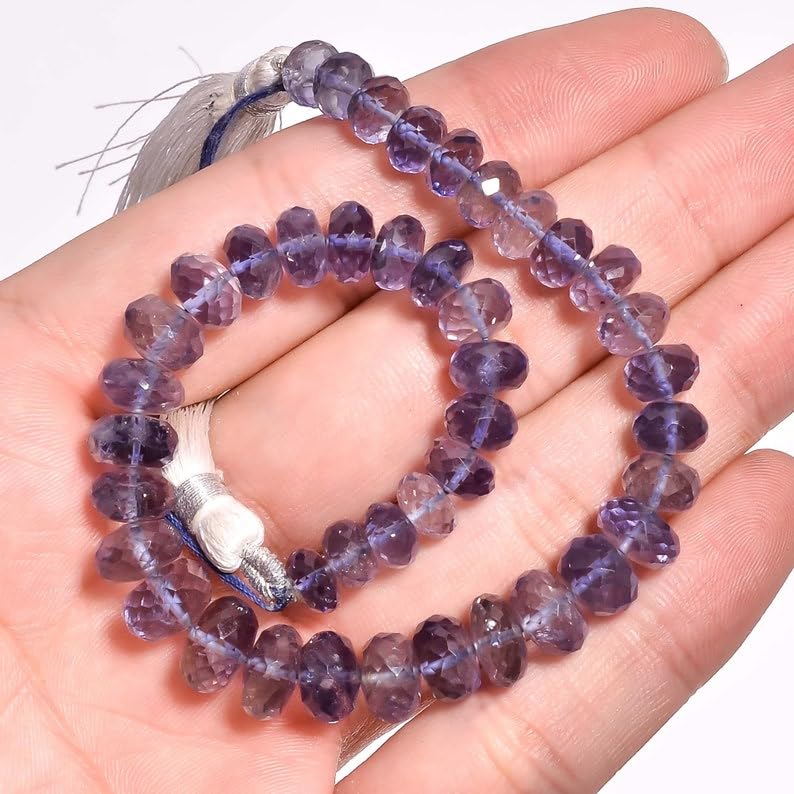 Perles en iolite naturelle facettées pour créer vos bracelets d'été bohèmes