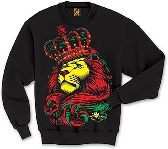 OGABEL Mens Crown Rasta Crewneck Black