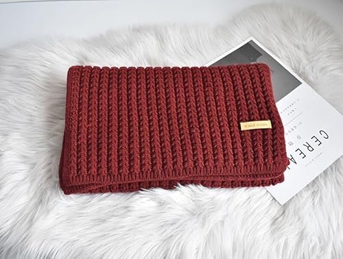 وشاح محبوك من الباشمينا الناعم بلون سادة للنساء والرجال والاطفال من اورانزت، رمادي، مقاس واحد