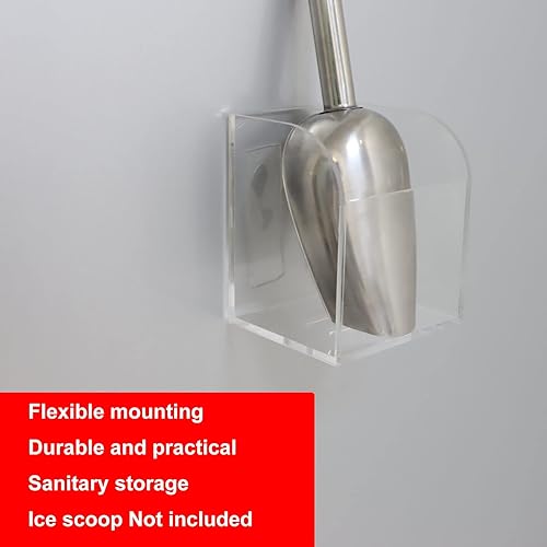 Miniatura 3 de PIAOLGYI Soporte para cuchara de hielo - Soporte para encimera y pared - 3.7 x 2.1 x 2.6 pulgadas (cuchara no incluida)