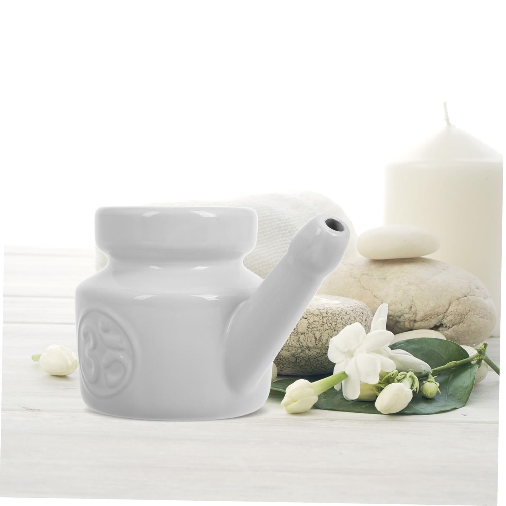 Beaupretty Bouteille de Lavage Nasal Nettoyage Complet 350 Ml en Céramique pour Irrigation Nasale Douce pour Yoga et Périodes de Transition