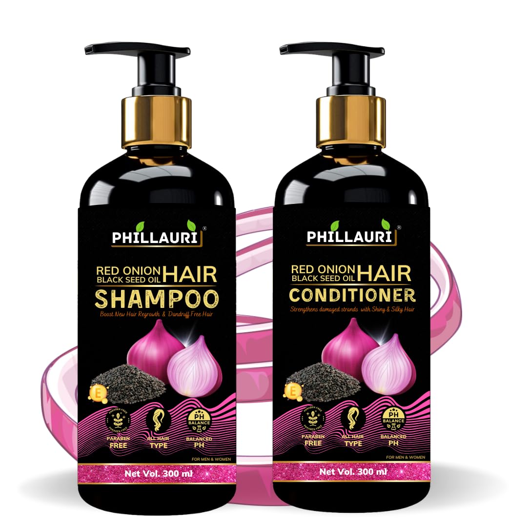 Phillauri Red Onion Shampoo And Conditioner Combo | Shampoo And Conditioner Combo For Women And Men | Shampoo And Conditioner Combo For Hair