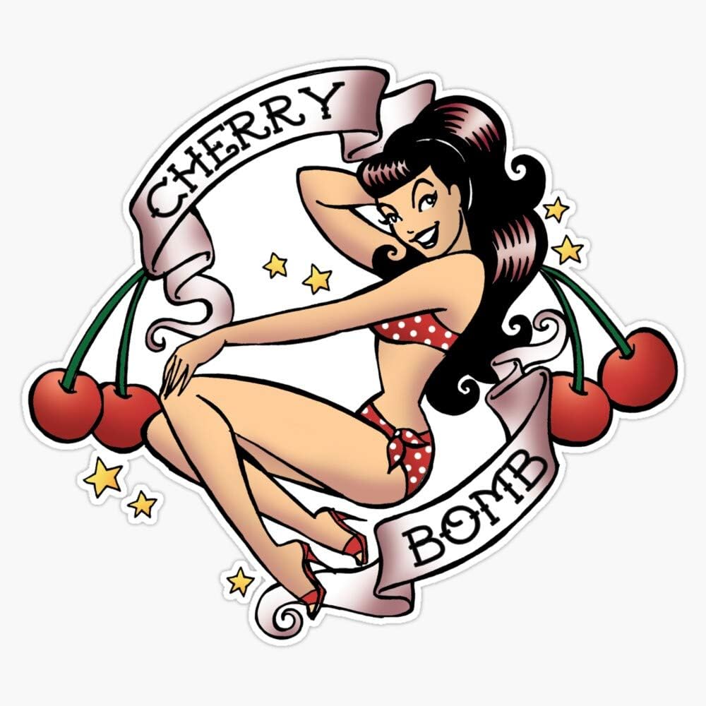 MAGNET Cherry Bomb Magnet Bumper Sticker Car Magnet Flexible Reuseable Magnetic Vinyl 5"