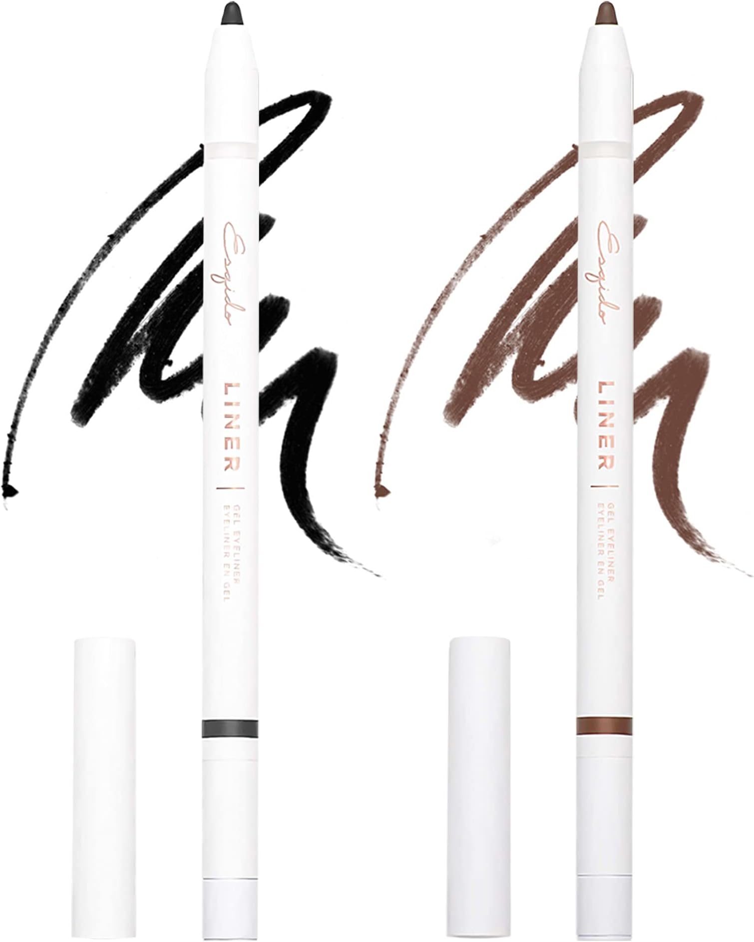 EsqidoGel Pencil Eyeliner - Water Resistant (Black/Brown)