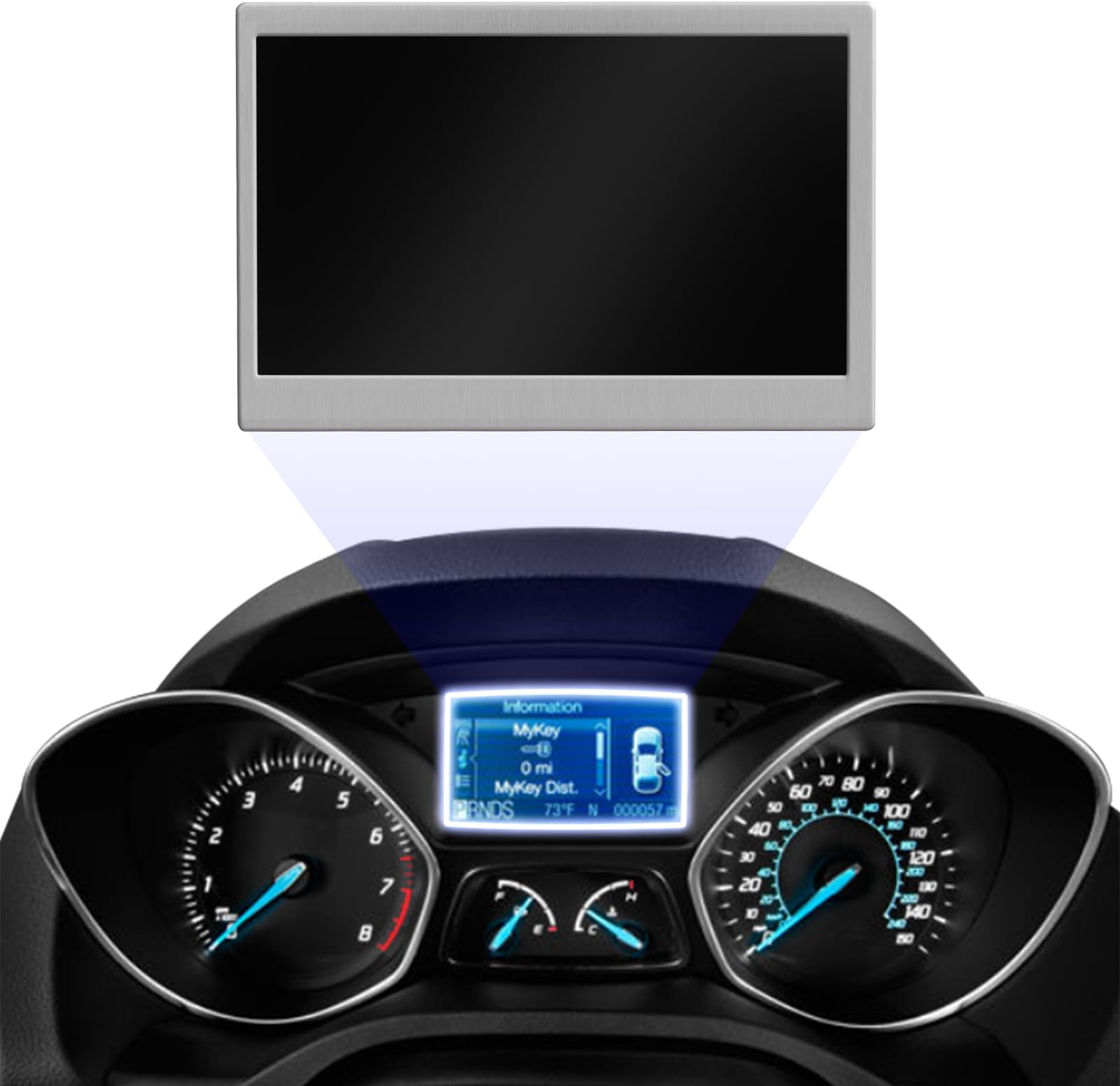 AUTOBABA LCD Display Color Screen Compatible with 2014-2016 Ford Escape 2013-2016 Ford Focus LCD Module 4.2" Speedometer Instrument 150 MPH 50 Pins LQ042T5DZ11 LQ042T5DZ13A