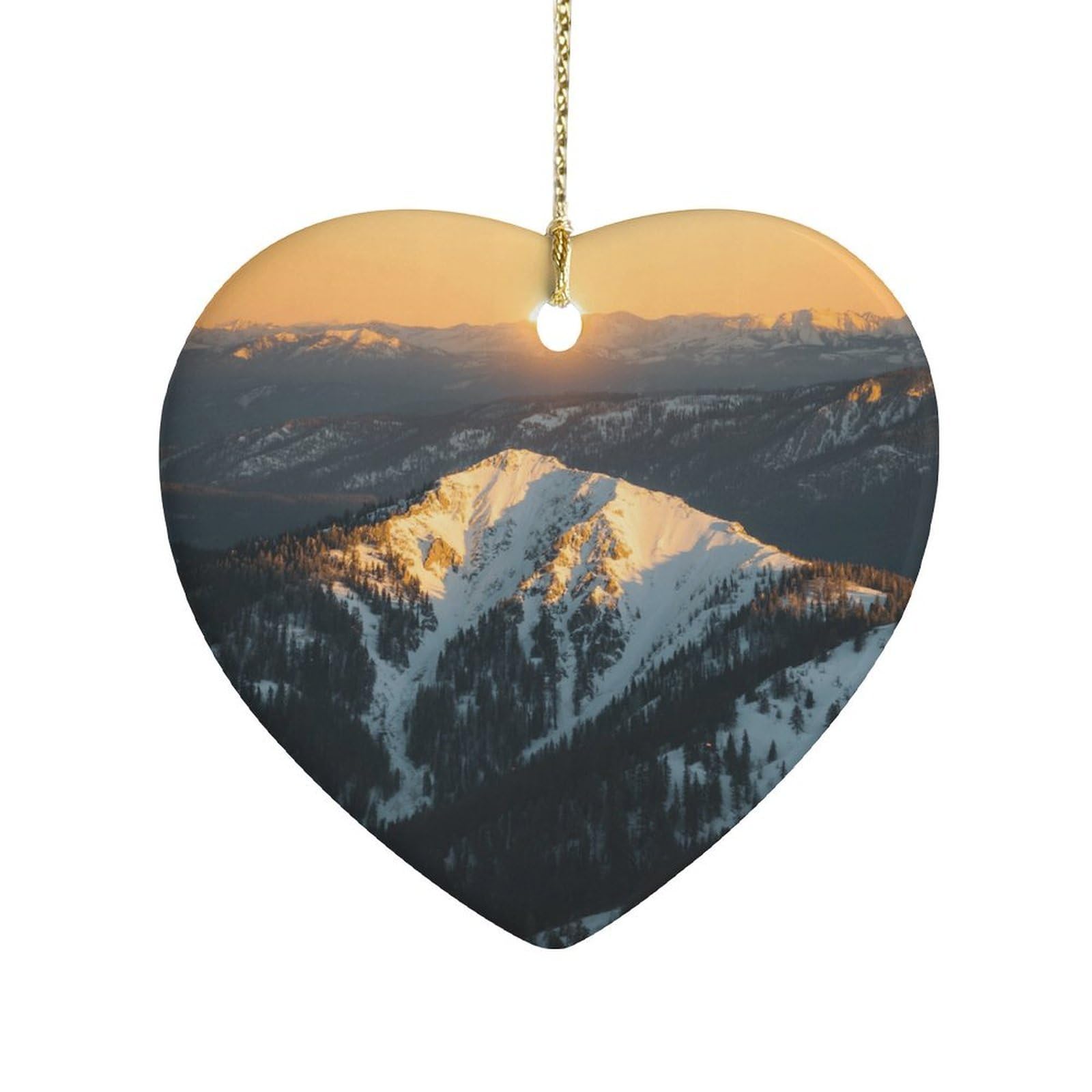 Fekiloot Style Rocky Mountains Ceramic Ornament Home Decor Keepsake