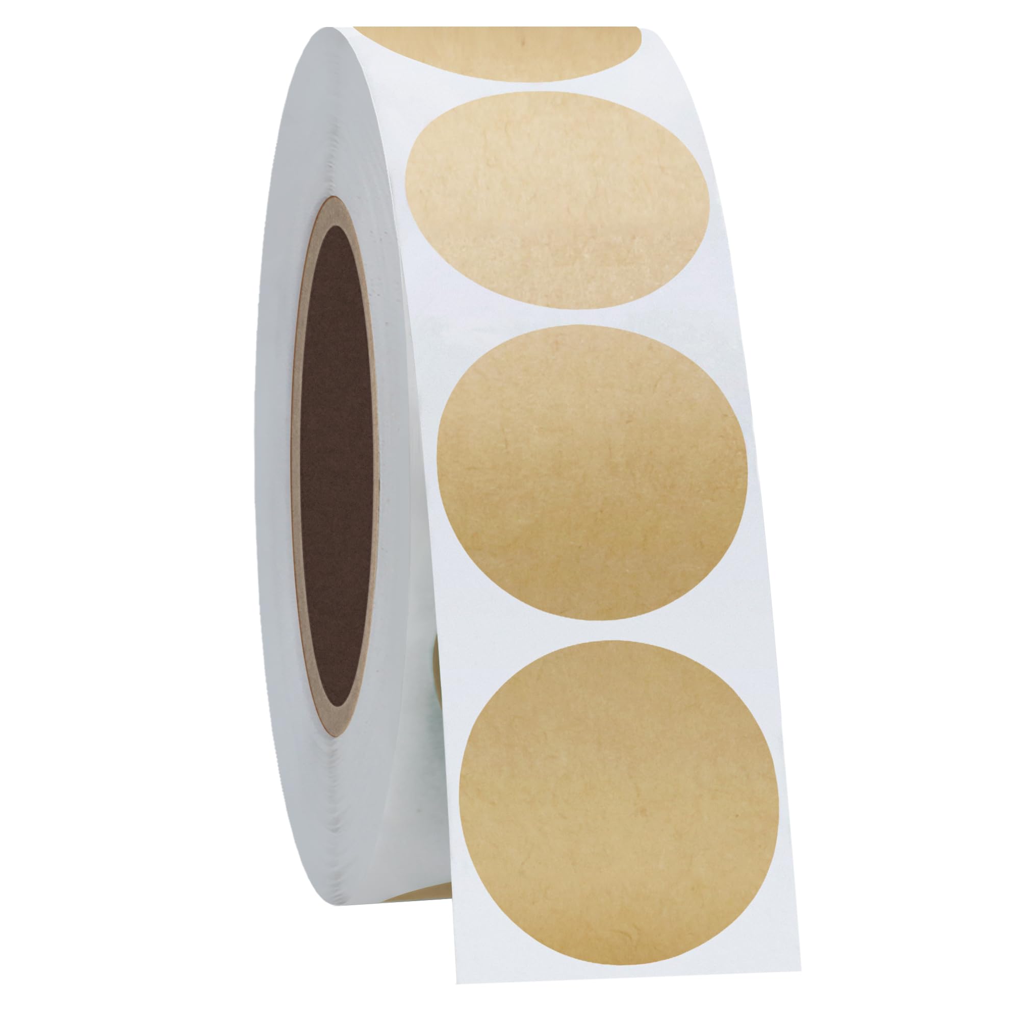 Hycodest Circle Stickers Dot Labels Round Label Adhesive Sticker Kraft Paper, 500 Stickers, 1 inch