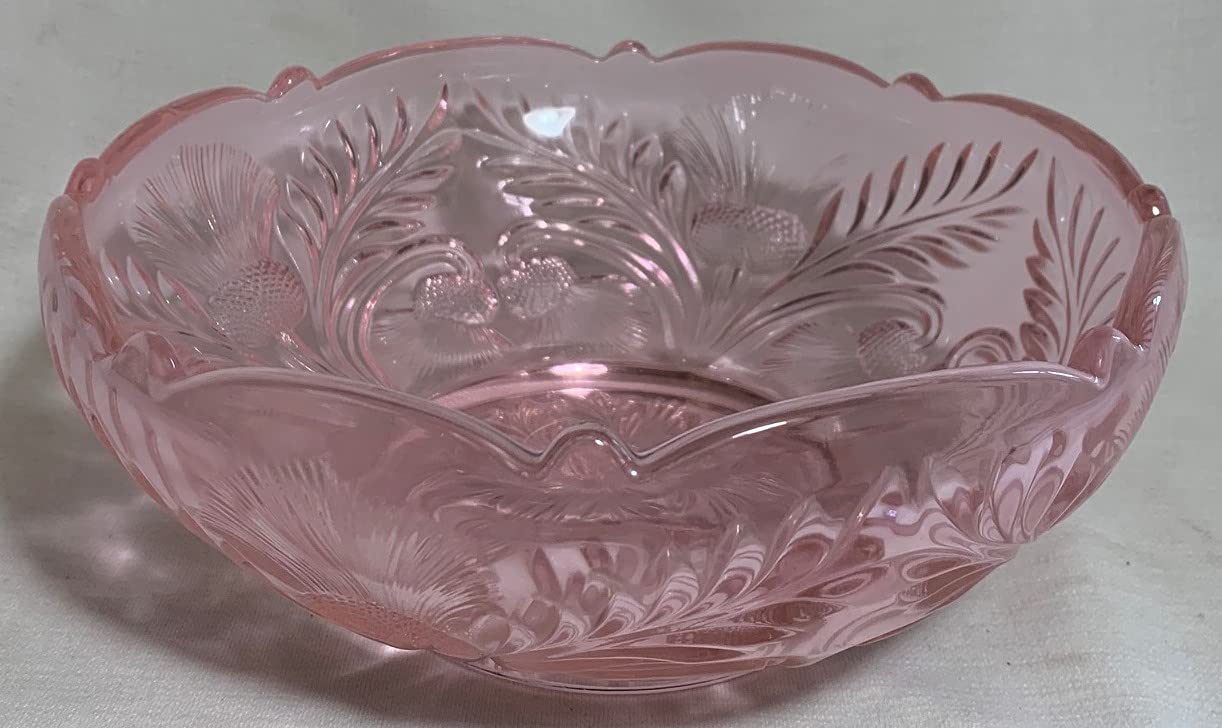 Berry Bowl - Inverted Thistle - American Made - Mosser Glass USA (Passion Pink)