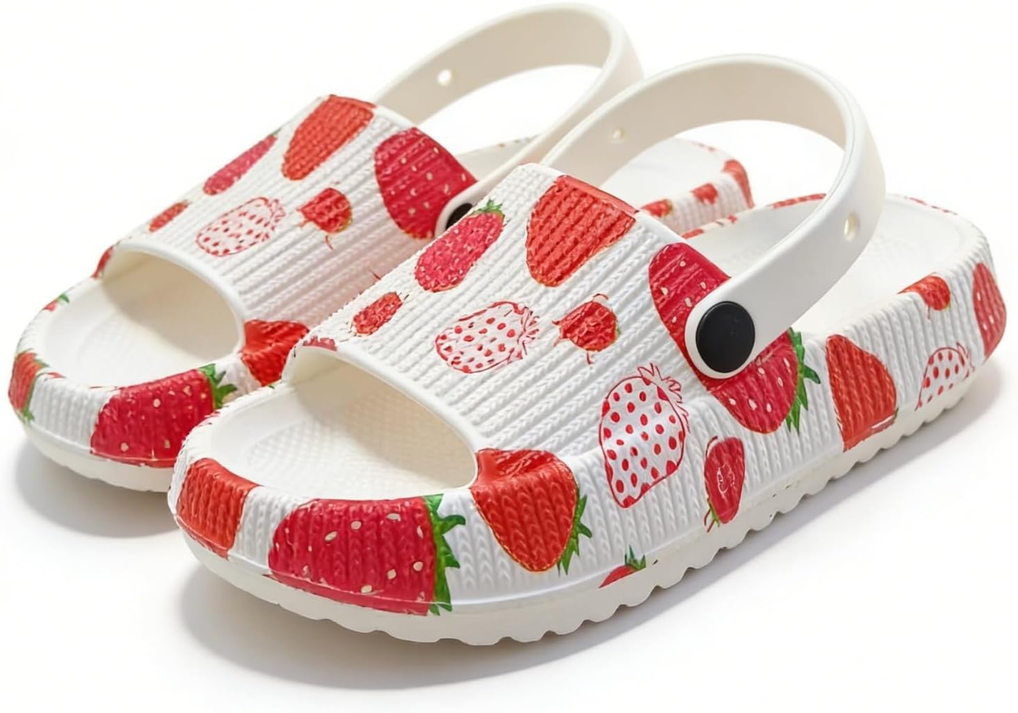 Kids Summer Sandals Boys Girls Summer Non Slip Cloud Slides with Heel Straps Breathable Comfort Indoor Home Shoes Slipperss for Toddlers