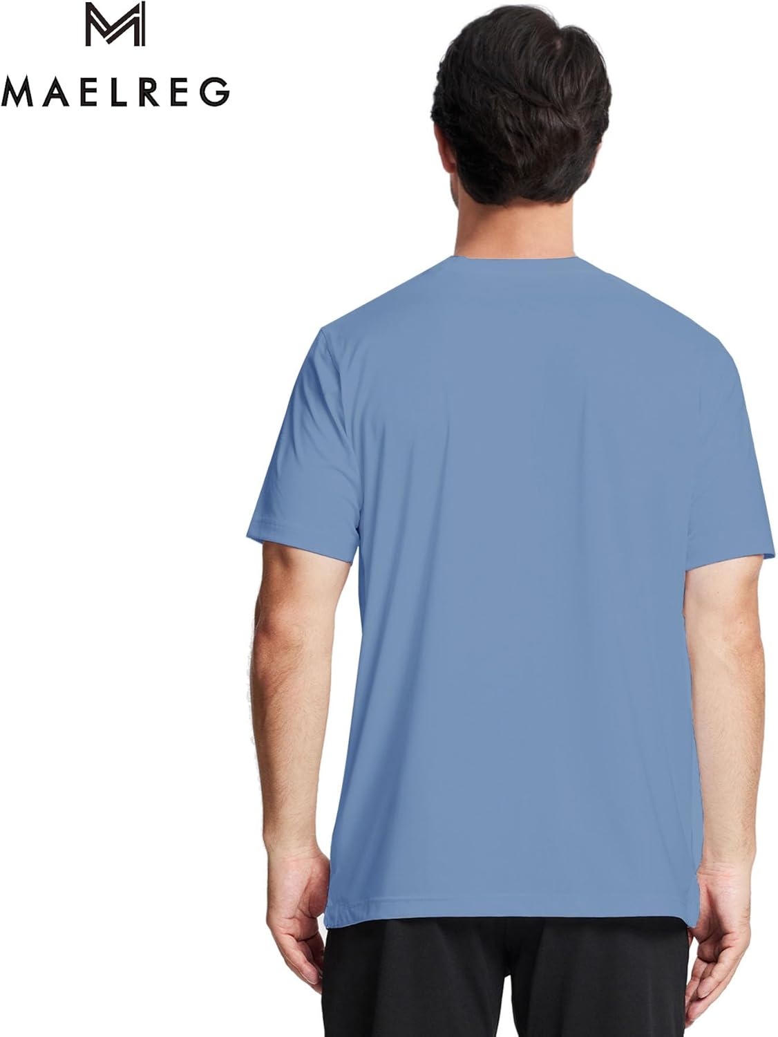 M MAELREG Mens T Shirt Moisture Wicking Short and Long Sleeve Lightweight Casual Crewneck Golf Tee Shirts for Men