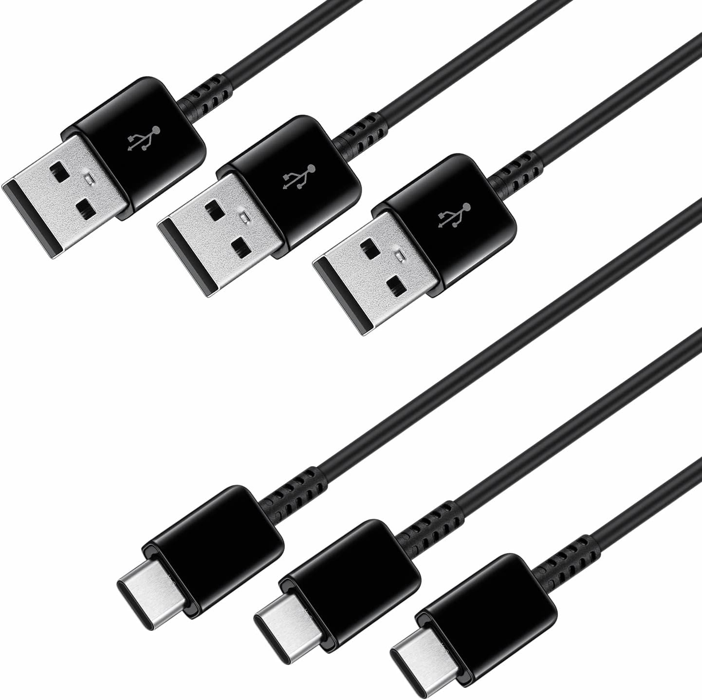 USB Type C Charger Cable Compatible Samsung Galaxy S10e S10 S9 S8 Plus Active Note 9 8 and More,Fast Charging Cord (3-Pack,4FT)