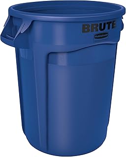 Rubbermaid Commercial Products BRUTE Mülleimer 76L Grün – Schwerlast-Abfallbehälter mit Luftkanälen, robuster Kunststoff für Gastronomie, Bauwesen, Büro und Lager – FG262000DGRN