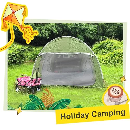 9.8Ft Suv Tent With Mesh Net Avoid Mosquito Bugs,Portable Waterproof Top Car Awning Sun Shelter Camping Rear Tent Canopy For Suv Minivan Hatchback Camping Outdoor Travel,3-4 Person (Camo) #TOP2