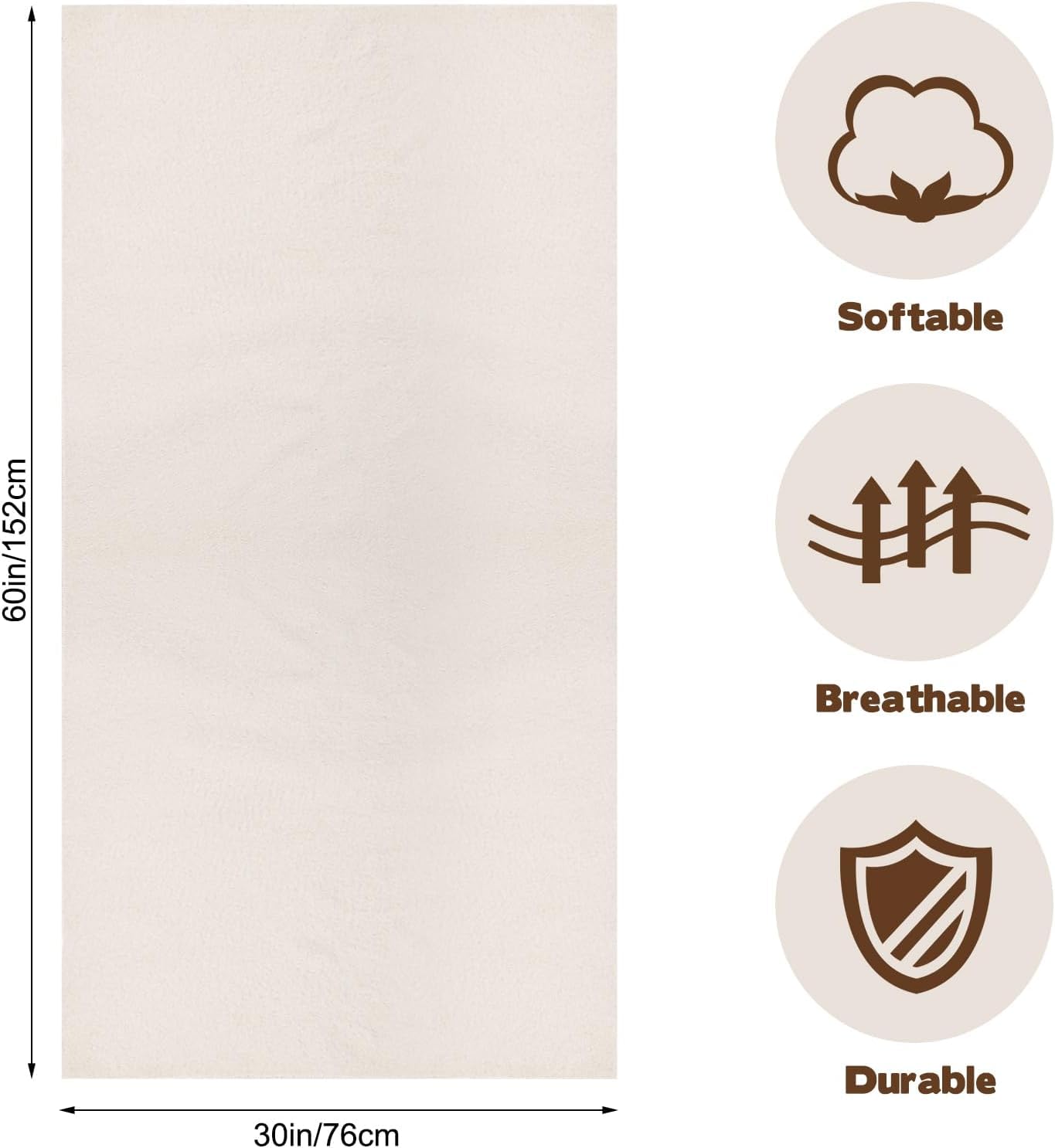 2 Pack Medical Sheepskin Pad 30" x 60" Synthetic Lambskin Bed and Furniture Pad to Prevent Sores and Skin Irritation Medical Sheepskin Pelt Protectors for Home Mobility Use