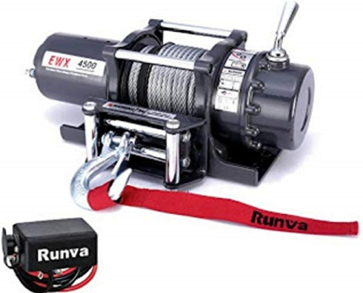 RUNVA EWX 4500U 12V Electric winch with steel rope (2072kg), Alloy Steel