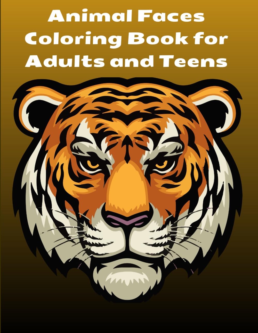 Animal Faces Coloring Book for Adults and Teens: Relaxing and Detailed Lion, Dog, and Bird Illustrations for Stress Relief and Creativity