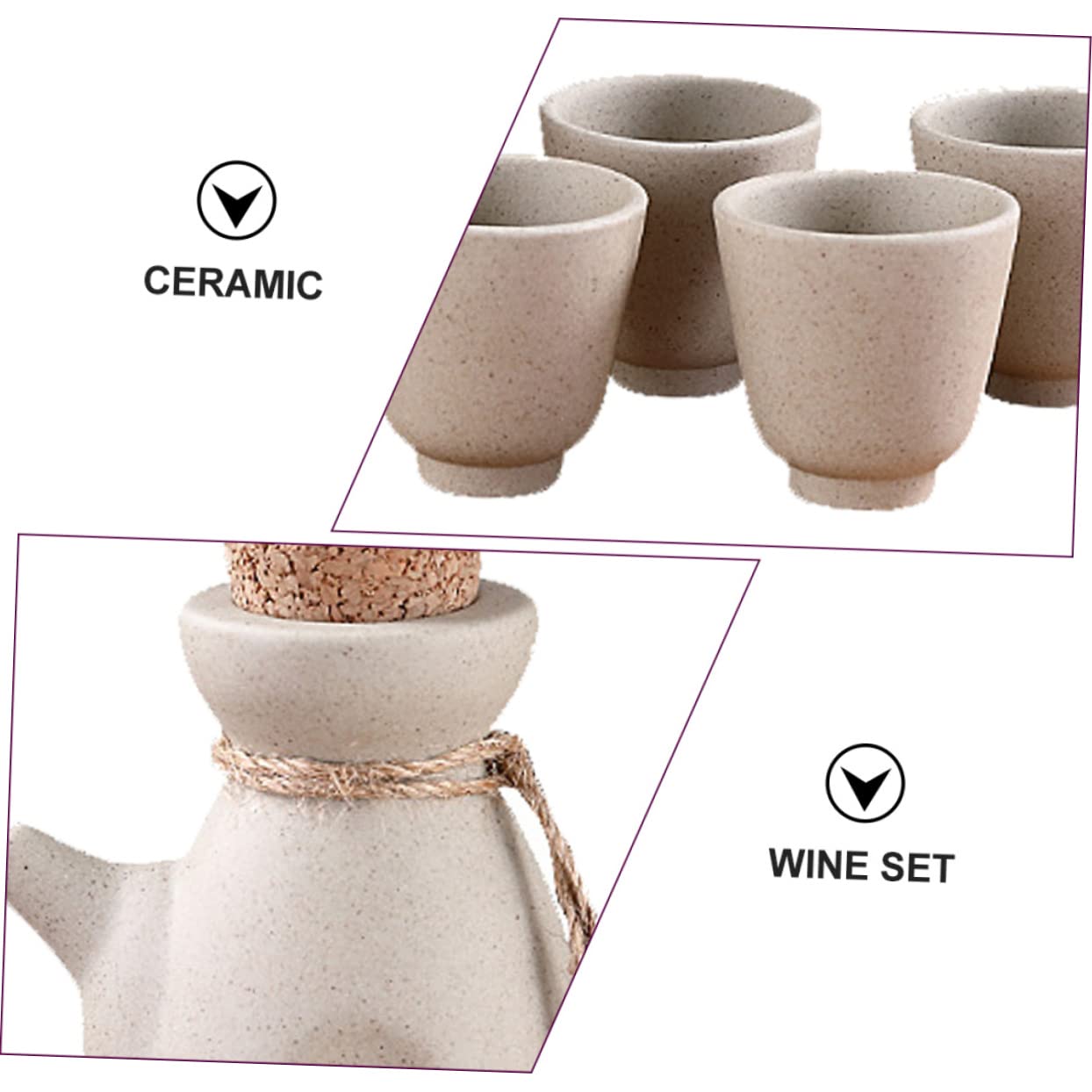 Zerodeko 1 Juego De Sake Taza De Vino Jarra De Sake Botella para Servir Sake Tazas De Porcelana Sake Botella De Bebida Caliente Saki Botella De Sake Japonés Hervidor De Agua Cerámica Saki