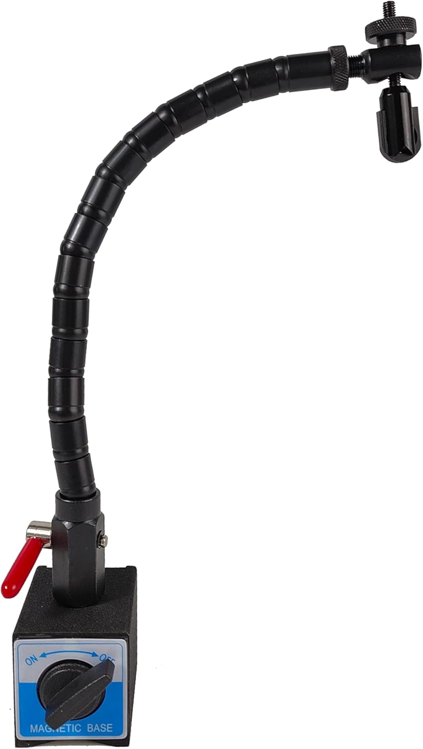 Hardware Factory Store HFS(R) Dial Indicator Magnetic Base Stand with Flexible Arm 13" for Digital Dial Test Indicator Gauge 176lbs/80kg Max Pull