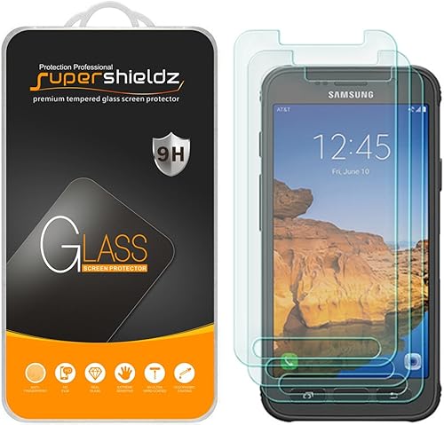 Supershieldz - Protector de pantalla de vidrio templado, diseñado para Samsung (Galaxy S7 Active) (no compatible con el modelo Galaxy S7),
