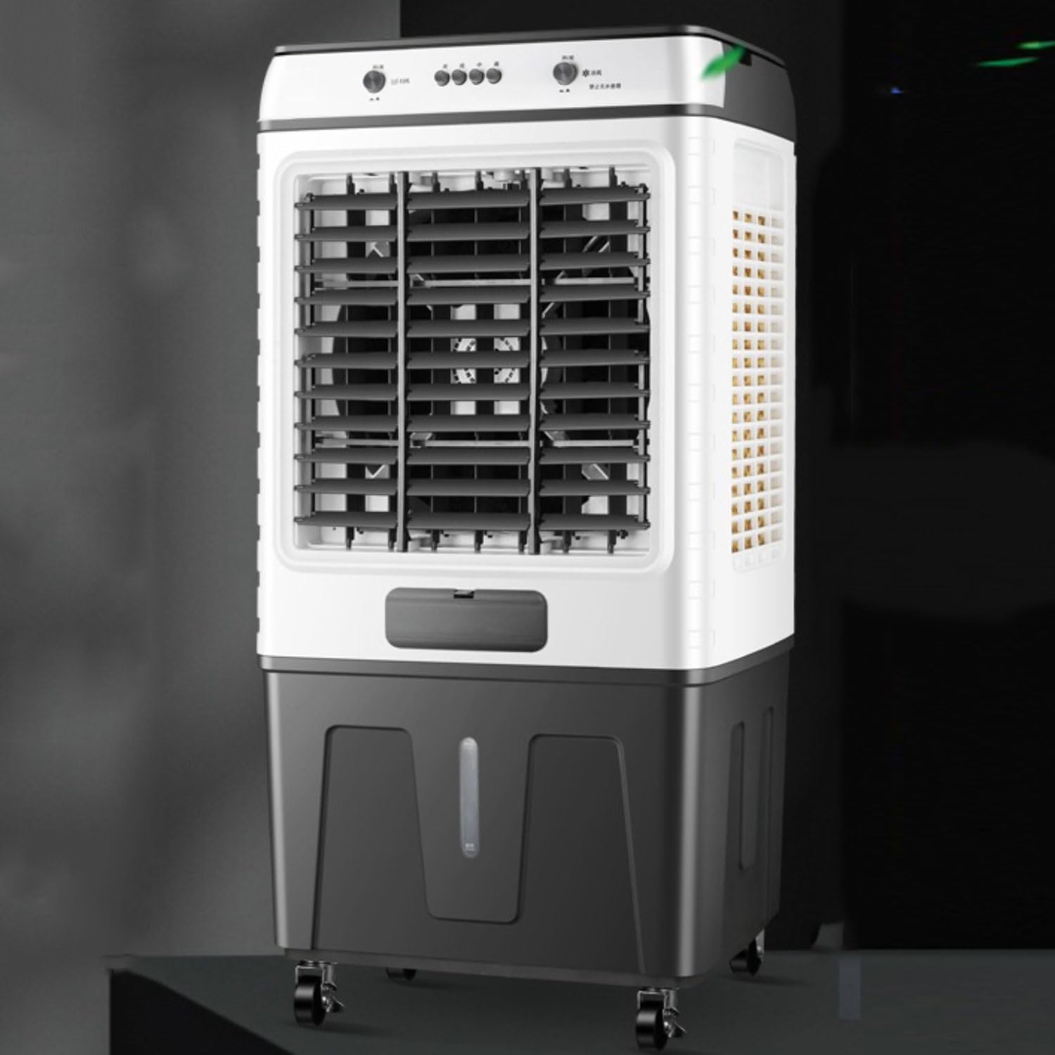 TIANQIHAO Portable Air Cooler 1800 Cfm Evaporative Swamp Cooler With 50L Tank, 4 Ice Packs, 3 Speeds, Humidifier & Quiet Operation For Bedroom, Office,Mechanical Model-100CM