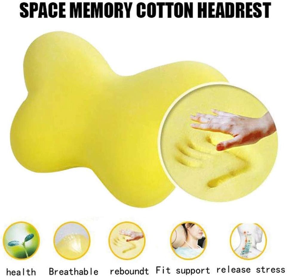 Car seat Neck Pillow, and Pain Memory Foam and Ergonomic Design(D)