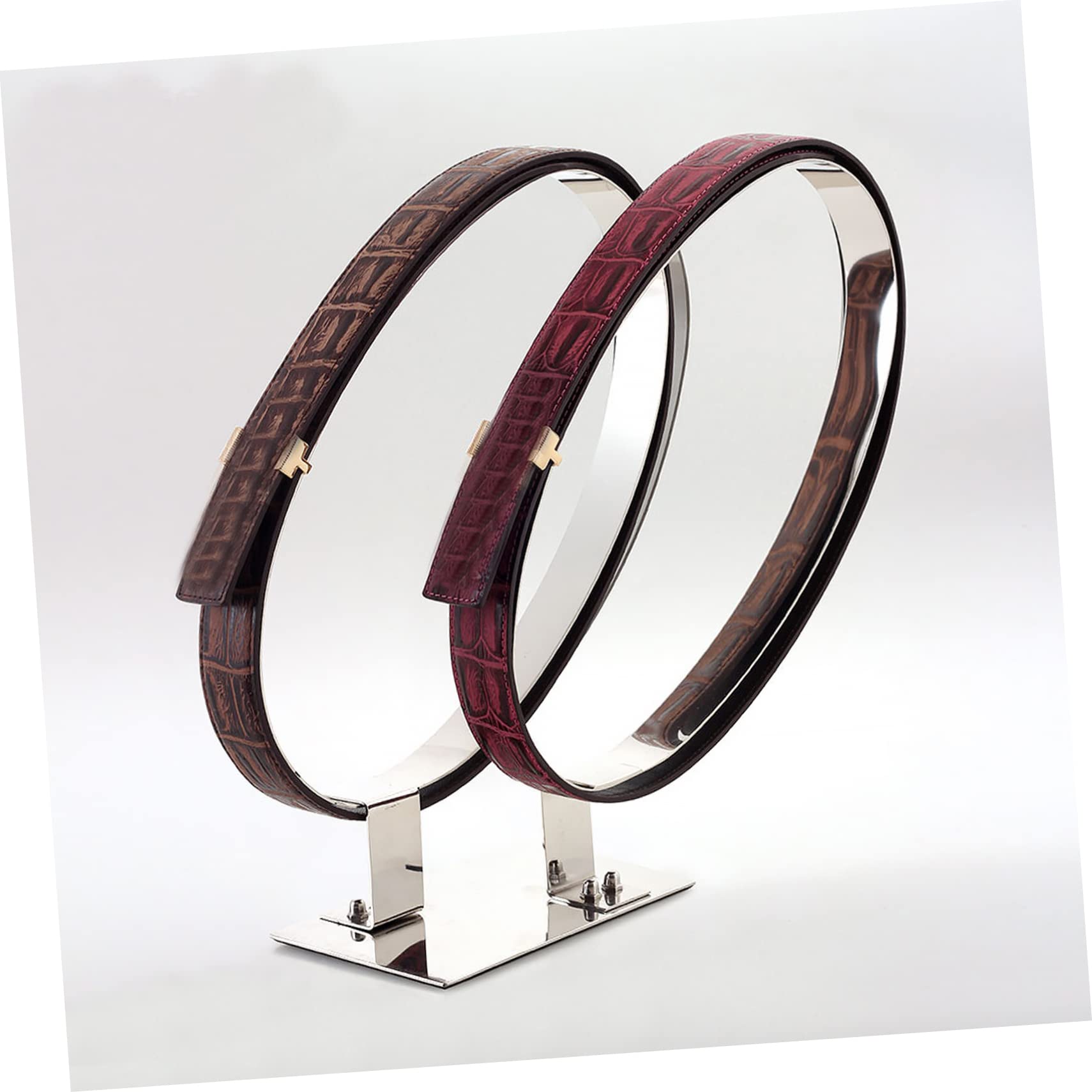 Cabilock Stainless Steel Belt Display Belt Holder Hanger Plate Stands for Display Stand Rack