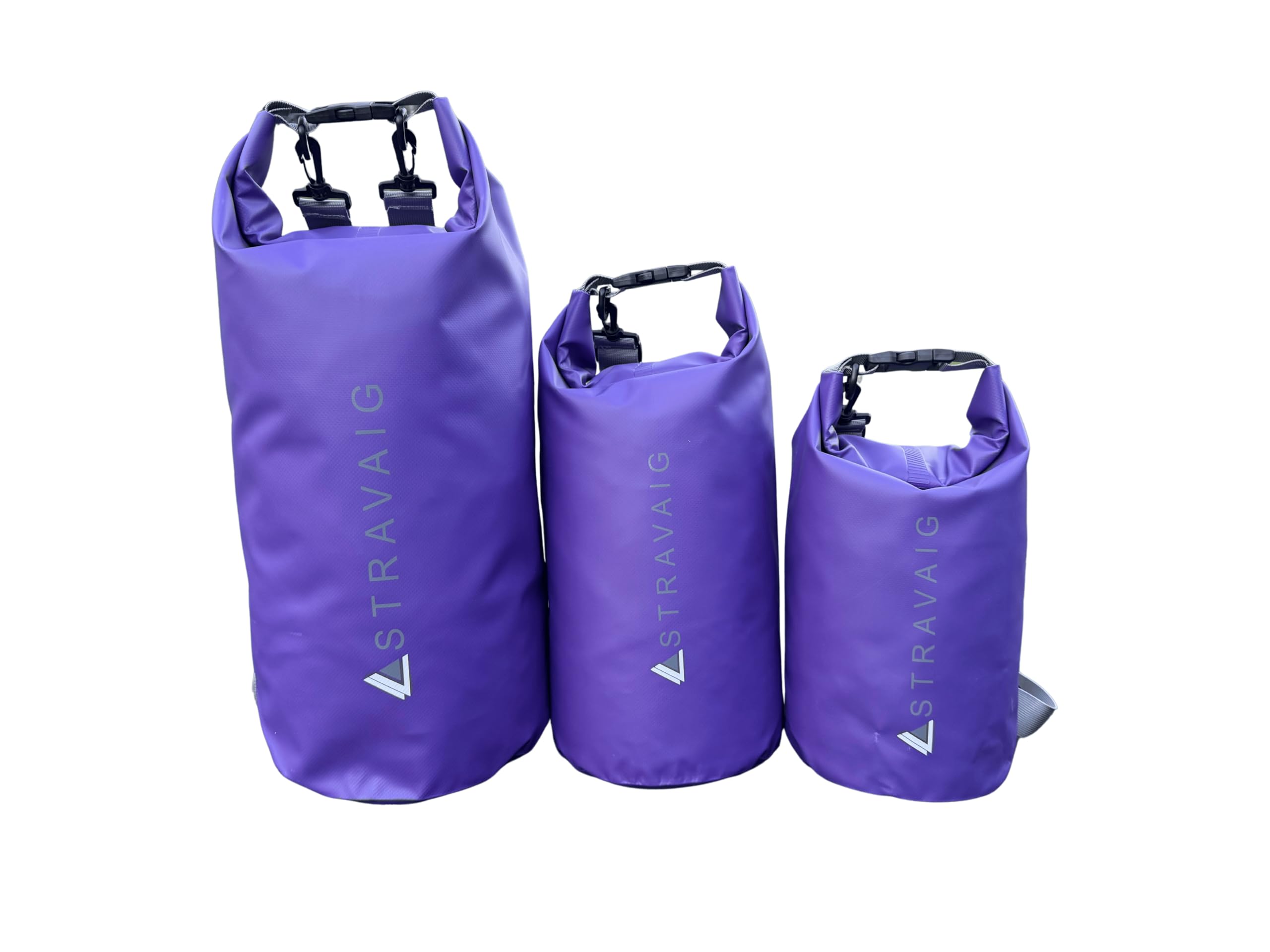 Stravaig Dry Bag - Waterproof Bag for Swimming, Camping, Paddle Board Accessories & Beach | 5L, 10L, 20L Sizes | Dry Bags for Outdoor Adventures (Purple, 10L)