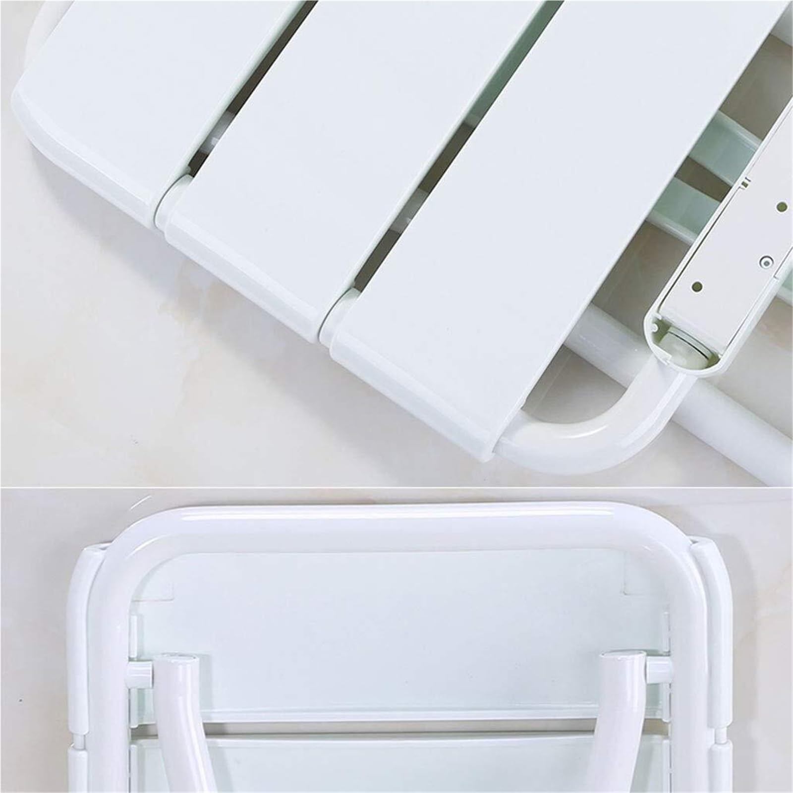 Asiento de Ducha Plegable de Pared, Banco de Ducha de Acero Inoxidable Resistente, Antideslizante, Silla Plegable de Pared