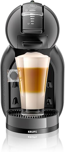 🚫 [CADUCADO] 🔥 Krups Nescafé Dolce Gusto Mini Me Coffee Maker Capsules with 15 Bar Pressure, Capacity 0.8 L, Cold or Hot Drinks, Play&Select, Thermoblock, 35 Types Coffee, Black, KP1238