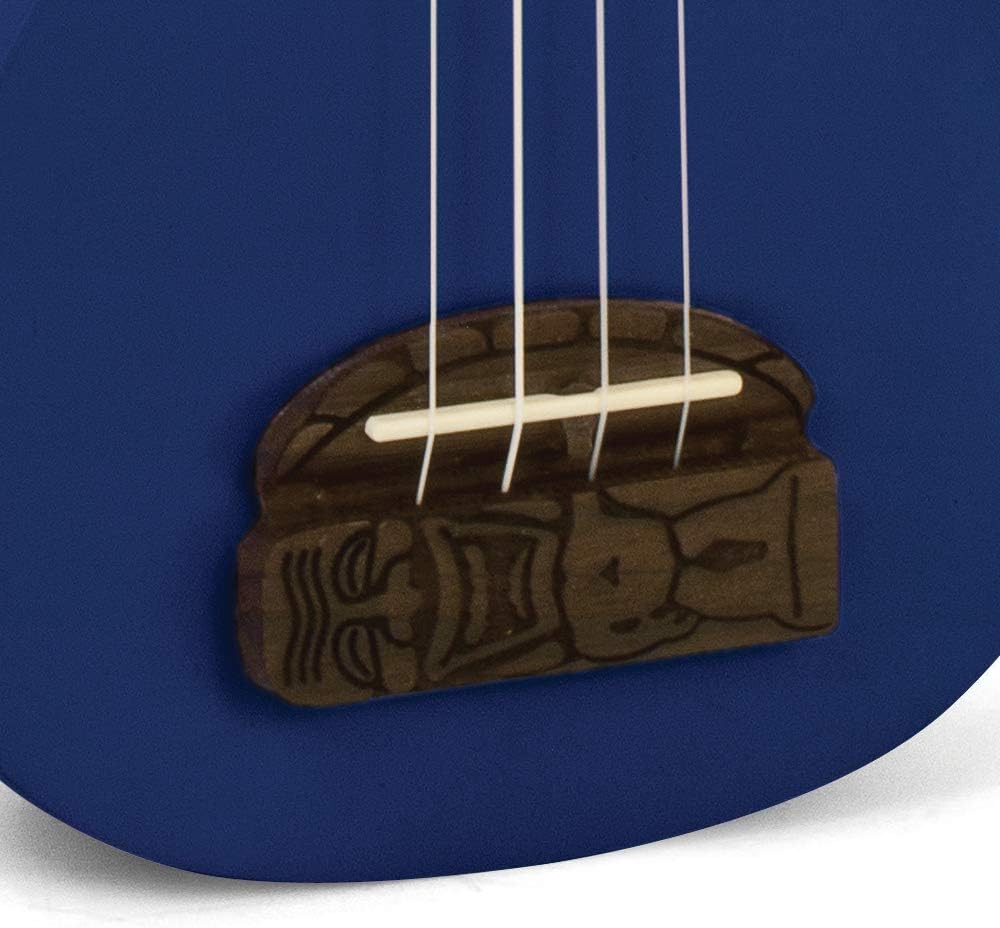 Kohala KTSBL Tiki Soprano Ukulele - Ocean Blue