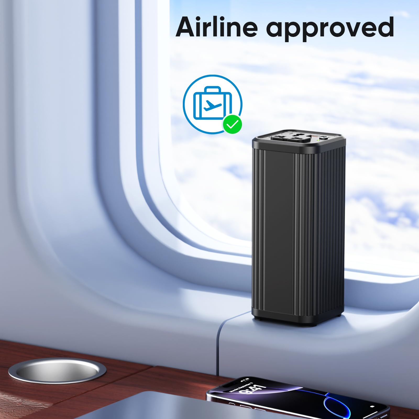 Power bank portatile per laptop, 27000 mAh 100 W AC, caricabatterie esterno PD 65 W a doppia via, ricarica rapida per MacBook Air, iPad, iPhone, Dash Cam, campeggio, viaggi, N22
